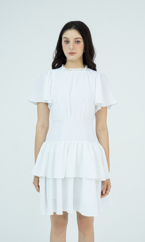 Sixdo G-White Mini Woven Dress